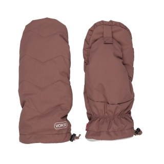Péřové rukavice na kočárek Voksi Maroon Light Grey