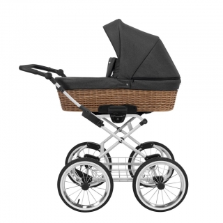 Hluboký kočárek Kunert Romantic Classic Grey 08