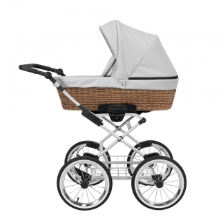 Hluboký kočárek Kunert Romantic Classic Grey 09