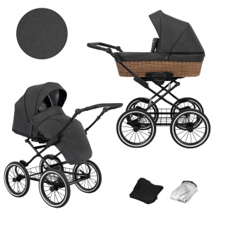 Kombinovaný kočárek Kunert Romantic Classic Black 08