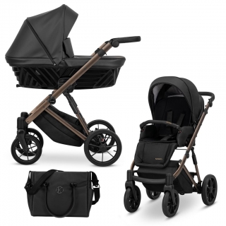 Kombinovaný kočárek Kunert Ivento Chocolate 07 Black Pearl