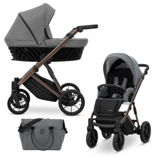 Kombinovaný kočárek Kunert Ivento Chocolate 09 Deep Graphite