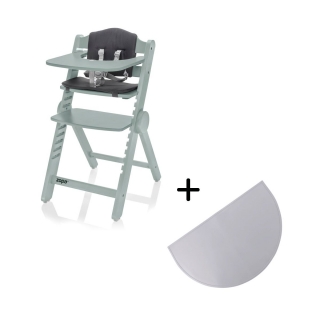 Dřevěná jídelní židlička Zopa Clipp & Clapp Pistacio Green + prostírání jako dárek