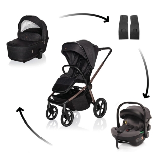 Kombinovaný kočárek Zopa Move Cross 5X Quartz Black + autosedačka XM Plus i-Size