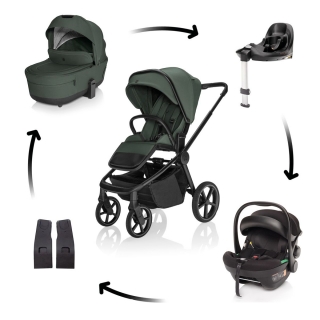 Kombinovaný kočárek Zopa Move Cross 5X Oak Green + autosedačka XM Plus i-size bundle