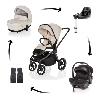 Kombinovaný kočárek Zopa Move Cross 5X Quartz Beige + autosedačka XM Plus i-size bundle