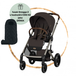 Sportovní kočárek Cybex Balios S Lux Chocolate Brown + fusak Snogga 2 jako dárek