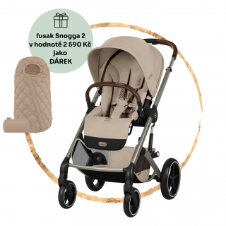 Sportovní kočárek Cybex Balios S Lux Almond Beige + fusak Snogga 2 jako dárek