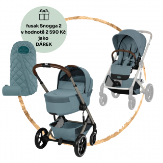 Kombinovaný kočárek Cybex Balios S Lux se skládací korbičkou Stormy Blue