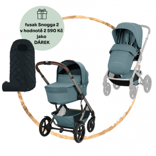 Kombinovaný kočárek Cybex Talos S Lux se skládací korbičkou Stormy Blue