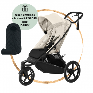 Sportovní kočárek Cybex Avi Spin Seashell Beige + fusak Snogga 2 jako dárek