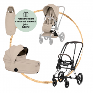 Kombinovaný kočárek Cybex Priam 2026 Style Chrome Cozy Beige