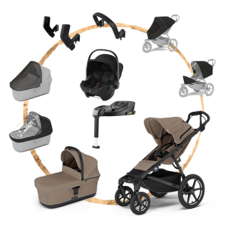 AKČNÍ SET KOMPLET Thule Urban Glide 4 Tinted Taupe s autosedačkou Britax Baby-Safe Core Black