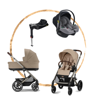 AKČNÍ SET Cybex Balios S Lux Almond Beige s autosedačkou Avionaut Cosmo Smart Grey
