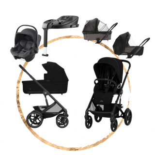 AKČNÍ SET Komplet Cybex Talos Lux Moon Black s autosedačkou Britax Baby-Safe Core Midnight Grey
