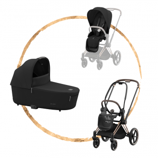 Kombinovaný kočárek Cybex Priam Rosegold Sepia Black
