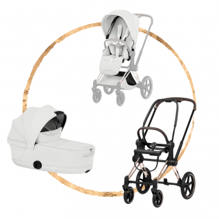 Kombinovaný kočárek Cybex Priam Style Rosegold Off White