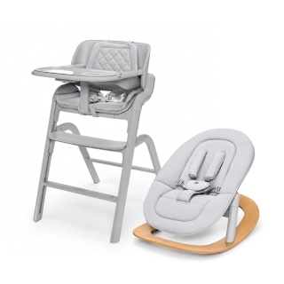 Dětská židlička Zopa Inspira 2 + novorozenecký set + houpací základna Oyster Grey