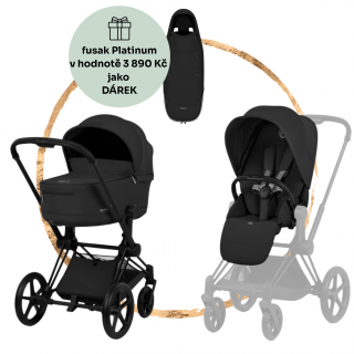 Kombinovaný kočárek Cybex Priam 2026 Comfort Matt Black Sepia Black